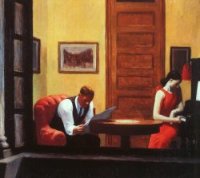 E.Hopper, "Room in New York"